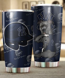 New York Yankees MLB Tumbler with funny dog quote for animal lovers