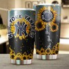 New York Yankees Sunflower MLB Tumbler with Beautiful Flowers