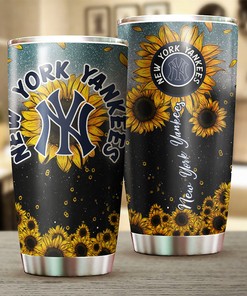 New York Yankees Sunflower MLB Tumbler with Beautiful Flowers