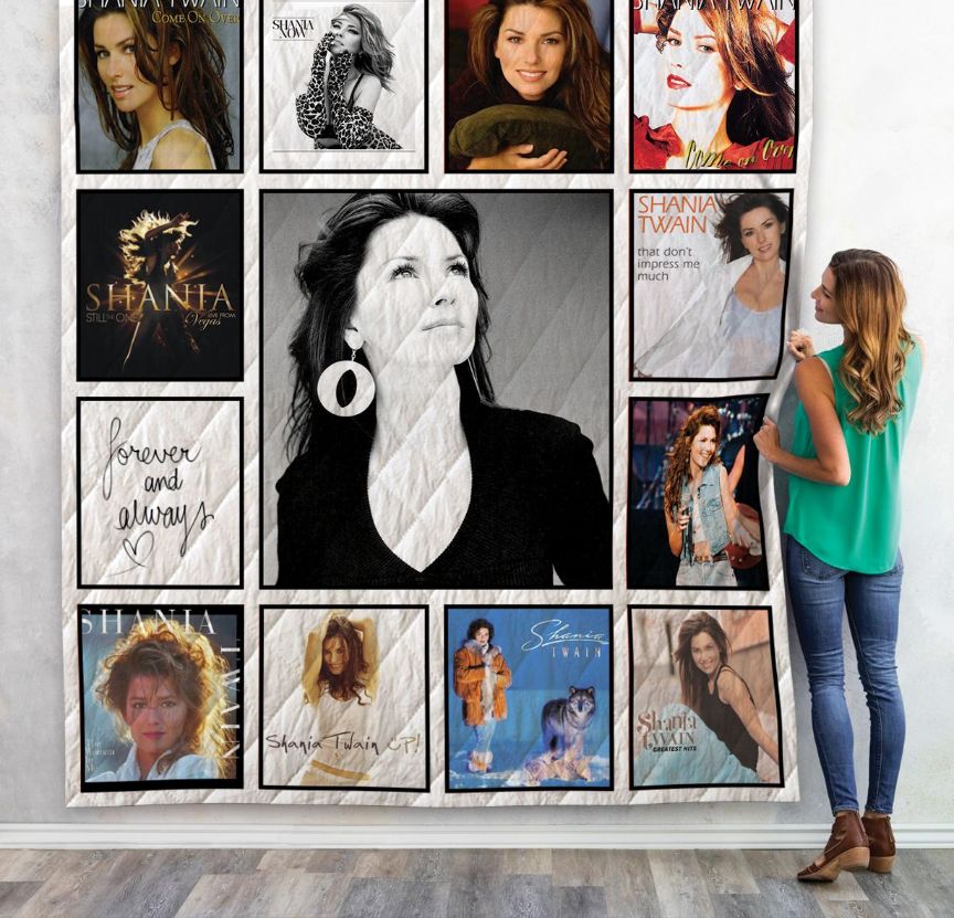 New arrivals just in! Snag this beautiful Shania Twain quilt blanket