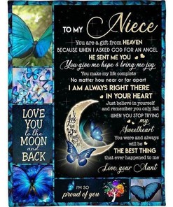 Niece Blanket To My Niece You Are A From Heaven You Give Me Hope Bring Me Joy Quilt Bedding Set for Nieces