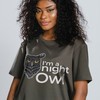Night Owl Mandala Shirt for Animal Lovers, I'm A Night Owl Graphic Tee, Graphic Owl T-Shirt for Women and Men