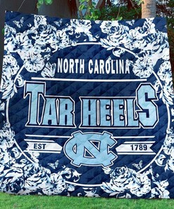 North Carolina Tar Heels NCAA Quilted Bedspread with Baseball Design