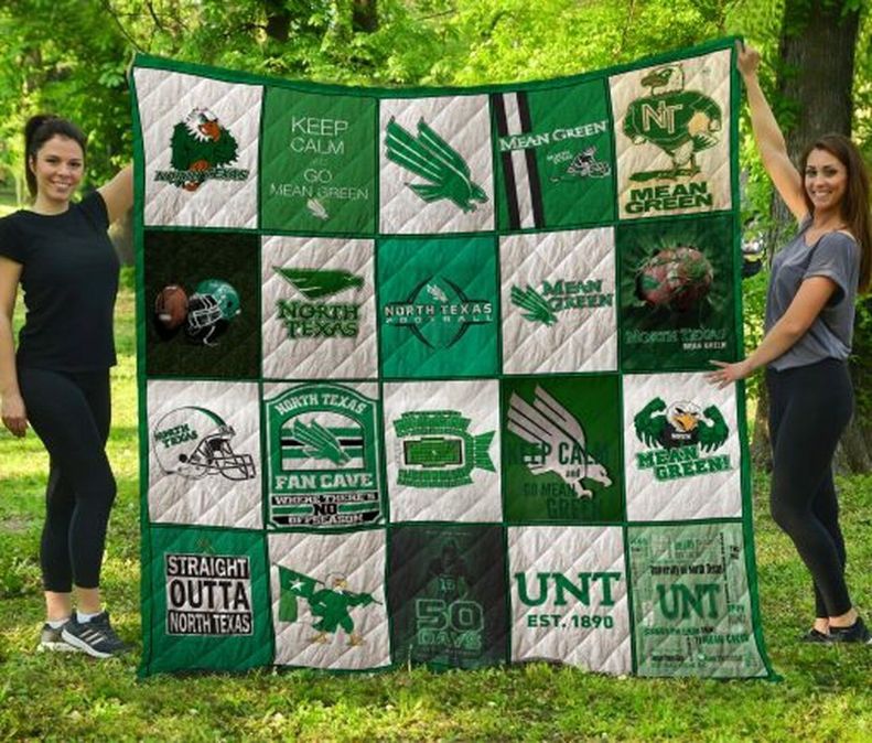 North Texas Mean Green NCAA Quilted Bedding Set for a Chic and Soft Bed