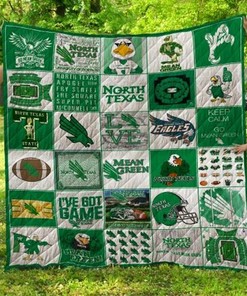 North Texas Mean Green Ncaa Quilt Bedding Set for Boys