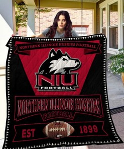 Northern Illinois Hukies Collection Green NCAA Quilt Blanket - Stay Comfy with Huskie Pride