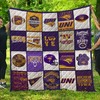 Northern Iowa Panthers Collected Ncaa Quilt Bedding Set with Soft Quilt Blanket for Fans