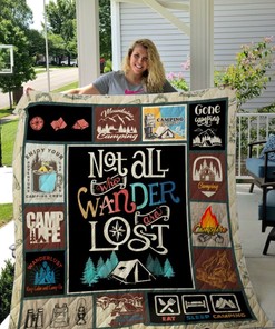 Not All Who Wander Are Lost Camping-Inspired Quilt Bedding Set for Adventurers