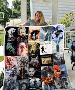 Not Today Game Of Thrones Quilt Bedding Set with Epic Quotes