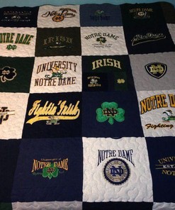 Notre Dame Fans Collection Quilt Blanket with Iconic and Comfortable Material