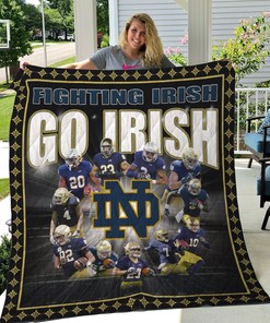 Notre Dame Fighting Big Go Irish NCAA Quilt Comforter with Unique Design