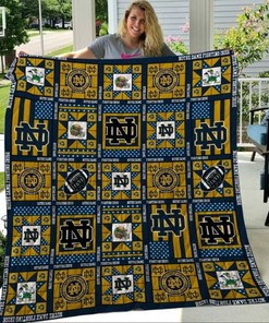 Notre Dame Fighting Irish Collected Loved NCAA Quilt Blanket - The Perfect Blanket for Fans