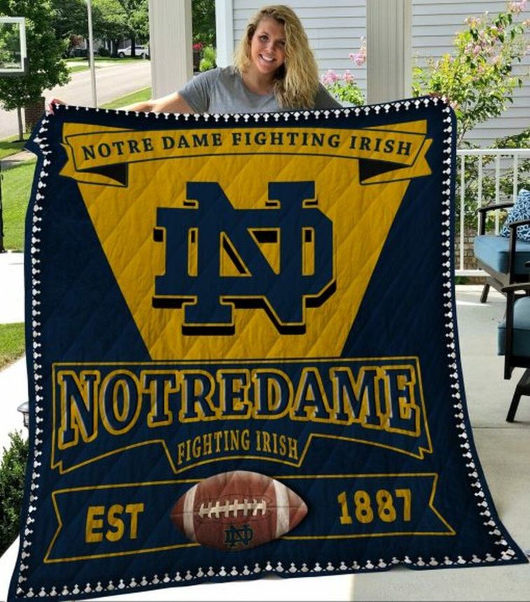 Notre Dame Fighting Irish NCAA Quilted Comforter Set for Extra Warmth