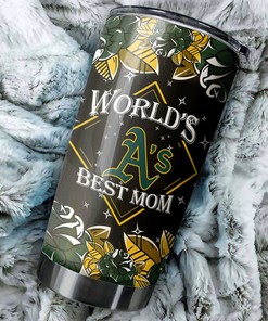 Oakland Athletics MLB Tumbler - World's Best Mom Personalized for Baseball lovers