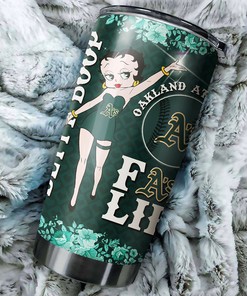 Oakland Athletics MLB Tumbler for Betty Boop fans with MLB logo