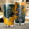 Oakland Athletics MLB Tumbler with Funny Dog for Baseball Fans
