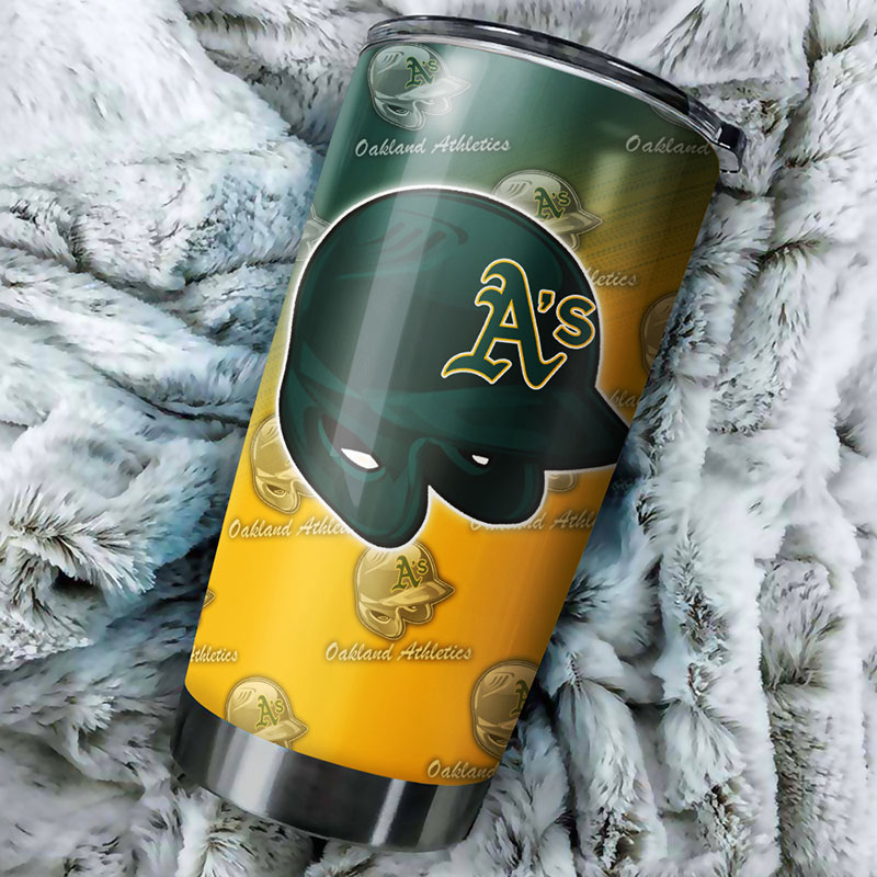 Oakland Athletics MLB Tumbler with Funny Dog for Baseball Fans - Image 2