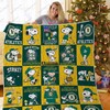 Oakland Athletics Snoopy Love Quilt Bedding Set - Personalized Gifts for Baseball Fans