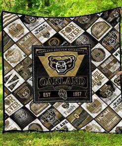 Oakland Golden Grizzlies NCAA Quilted Comforter Set for Chic and Cozy Bedding