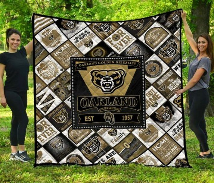 Oakland Golden Grizzlies NCAA Quilted Comforter Set for Chic and Cozy Bedding