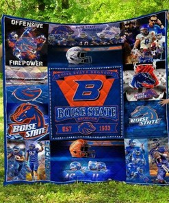 Offensive Firepower Boise State Broncos Ncaa Quilt Bedding Set