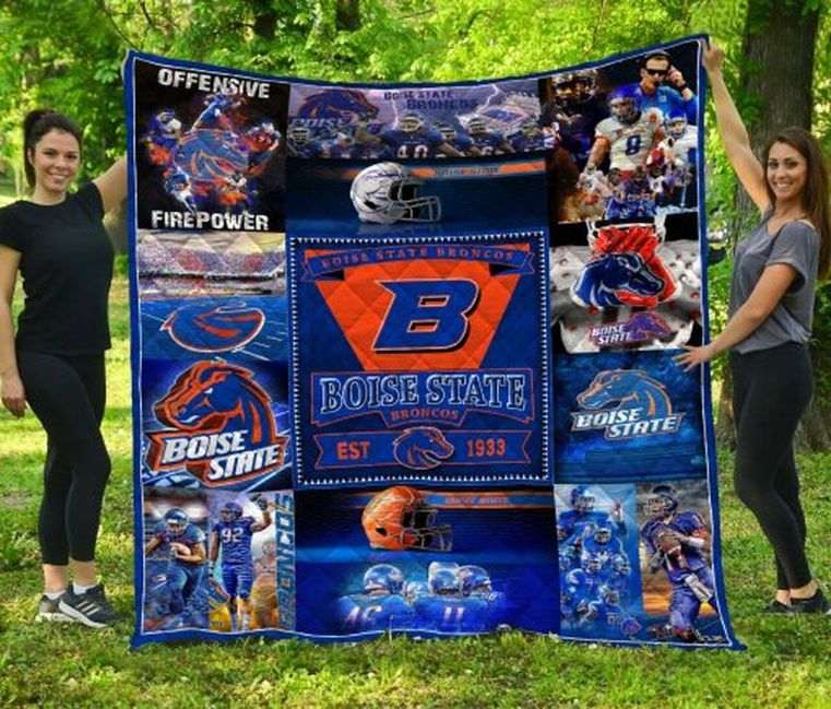 Offensive Firepower Boise State Broncos Ncaa Quilt Bedding Set