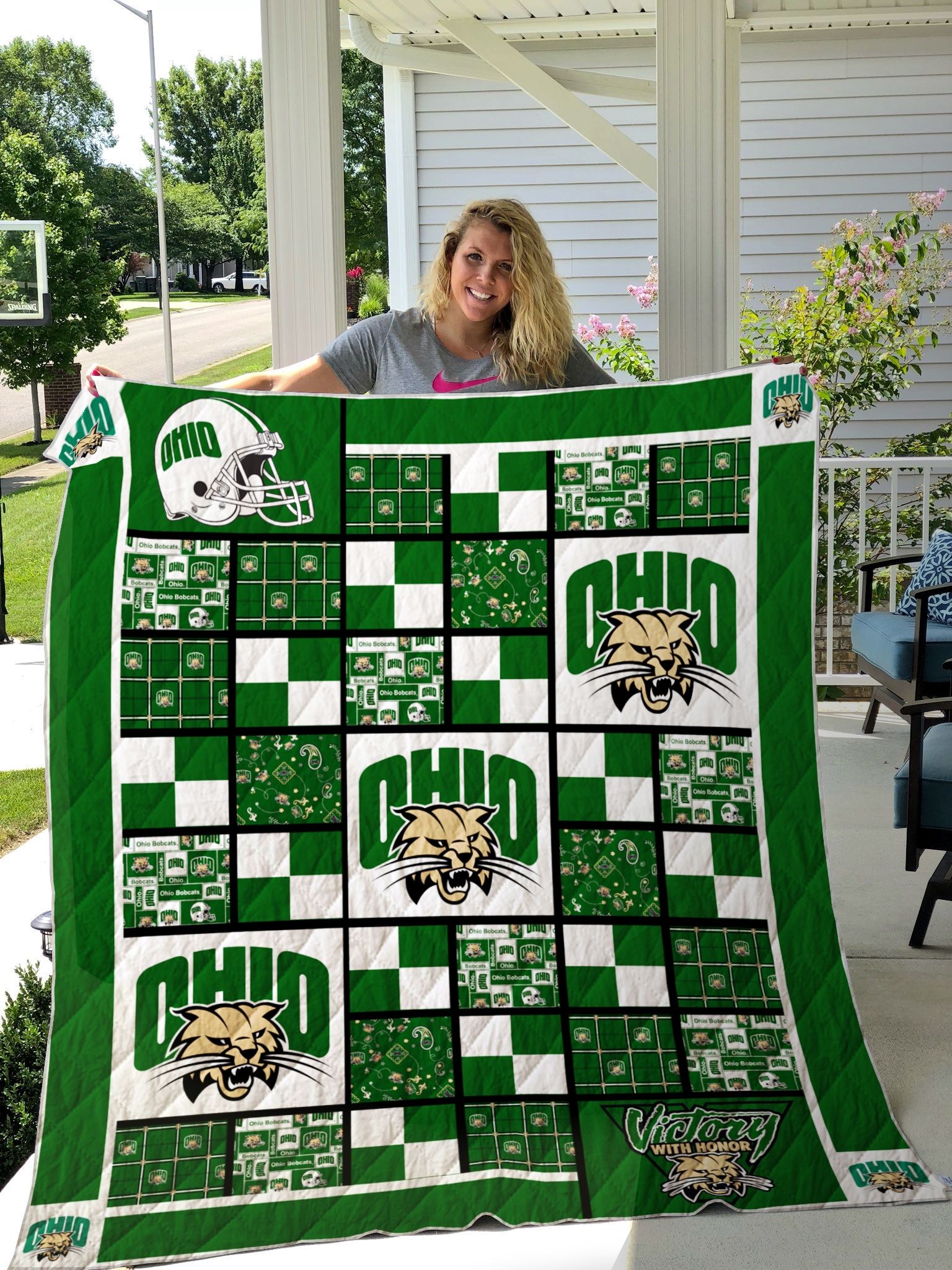 Ohio Bobcats Ncaa Quilt Bedding Set