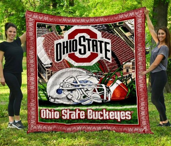 Ohio State Buckeyes Combined Love Quilt Bedding Set for Fans