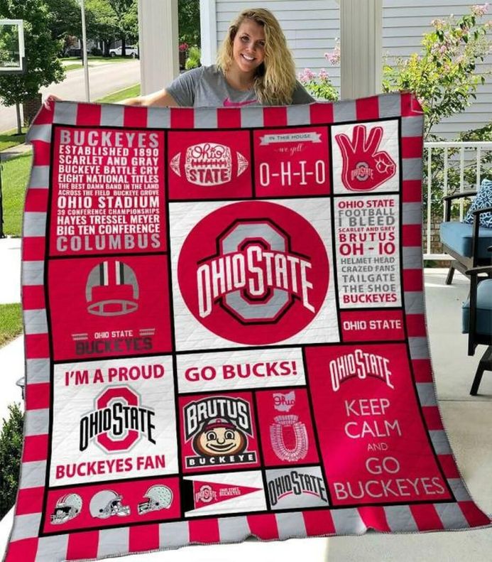 Ohio State Buckeyes NCAA Collection Collected Quilt Blanket for Fans