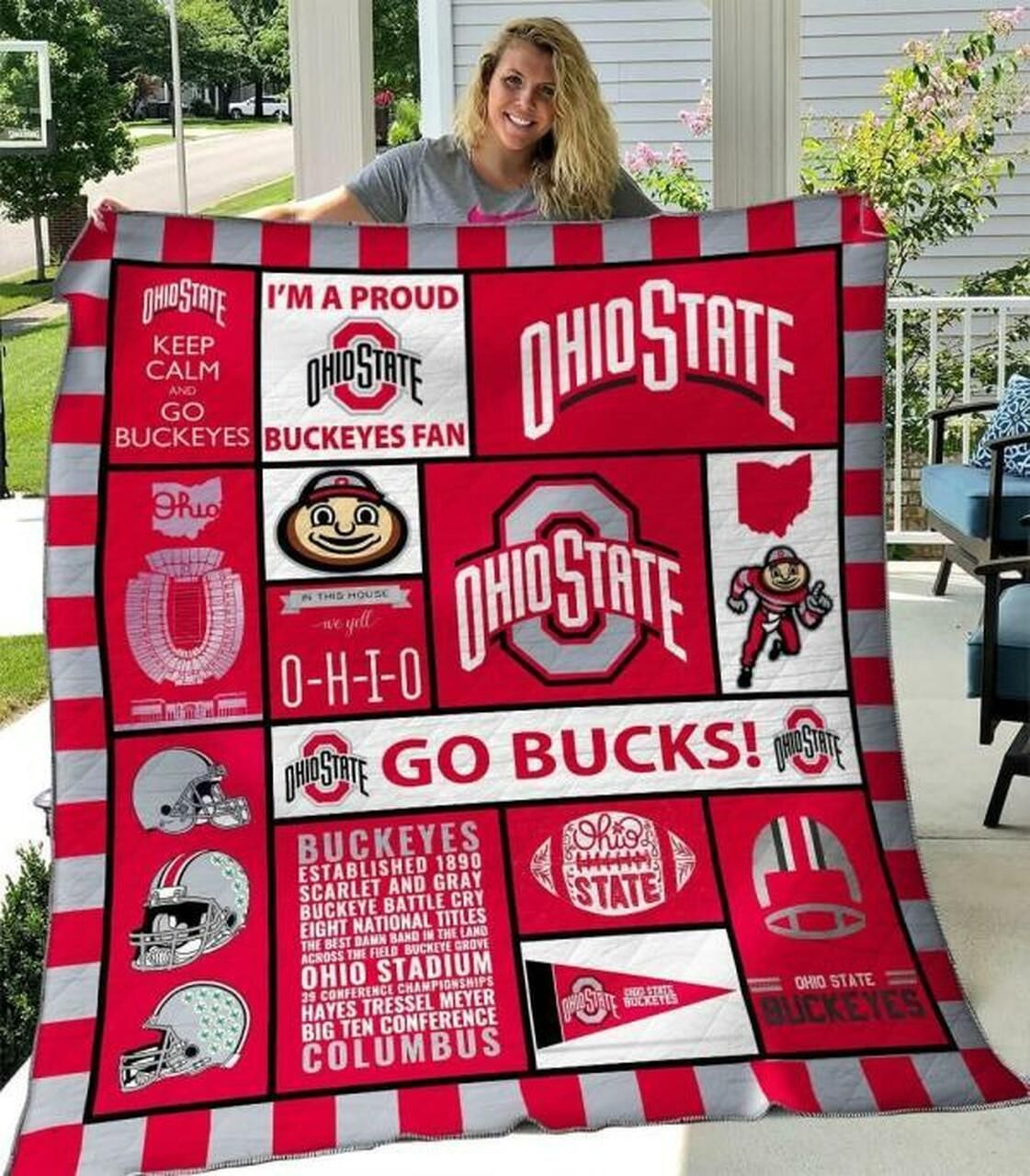 Ohio State Buckeyes NCAA Quilt Coverlet for a Cozy and Chic Bed