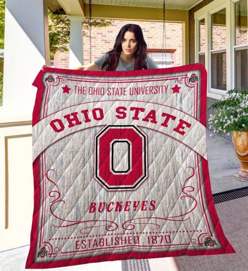 Ohio State Buckeyes Quilt Bedding Set Ver 2 for Fans