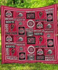 Ohio State NCAA Ohio State Buckeyes Collection Combined Quilt Bedding Set