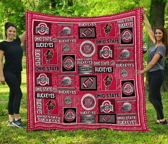 Ohio State NCAA Ohio State Buckeyes Collection Combined Quilt Bedding Set