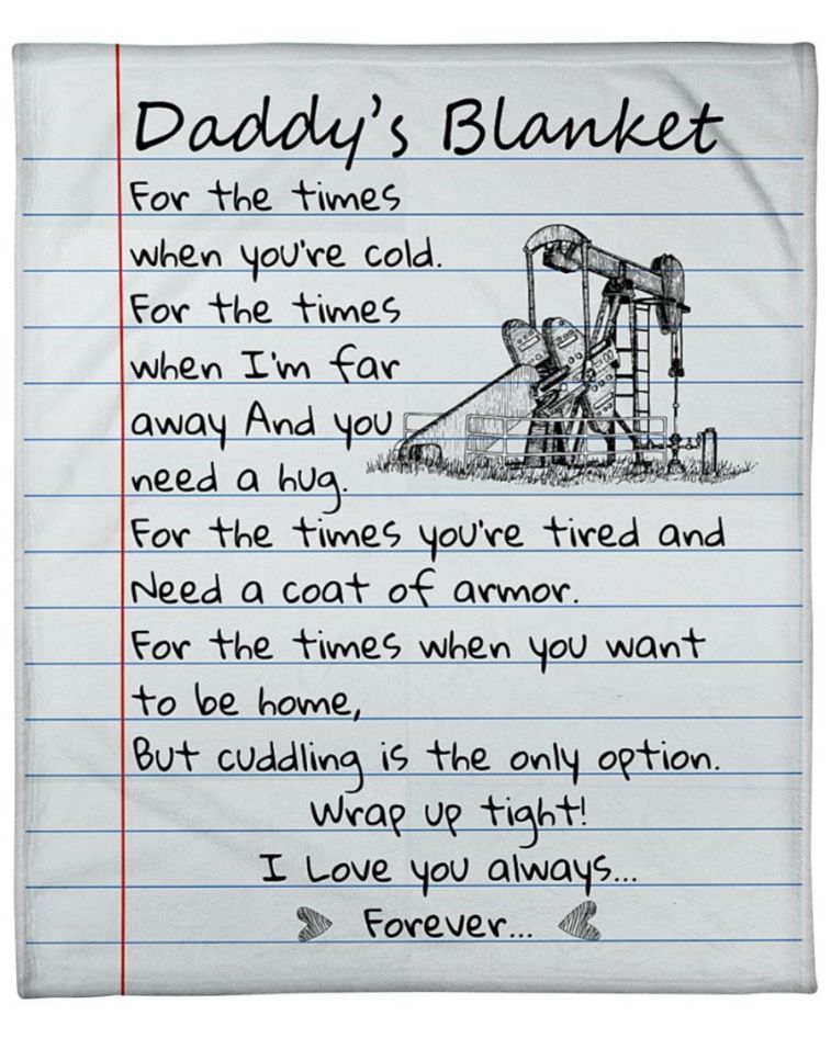 Oilfield Dad Birthday Blanket - Perfect Gift for Oilfield Dads