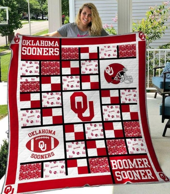 Oklahoma Sooners Boomer Sooner NCAA Quilt Blanket - Perfect for the Ultimate Sooners Fan
