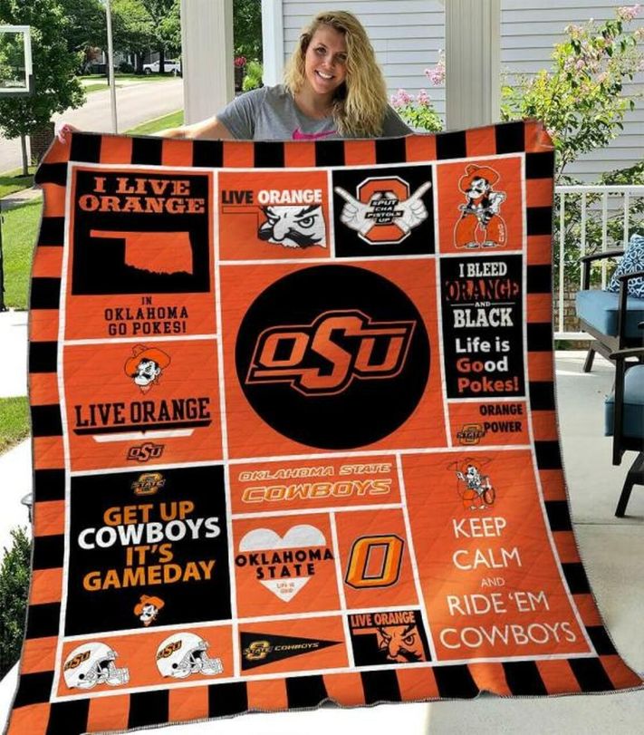 Oklahoma State Cowboys NCAA Combined Quilt Bedding Set