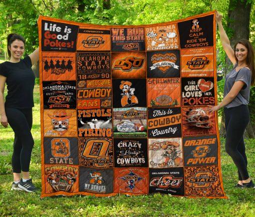 Oklahoma State Cowboys Quilt Blanket for Fans