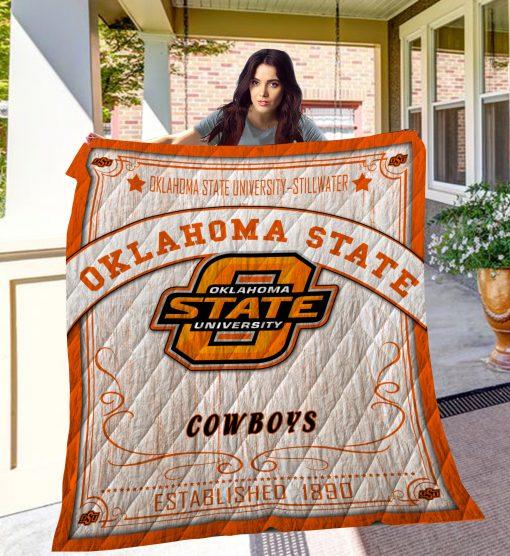 Oklahoma State Cowboys Quilt Blanket for Fans of the Team