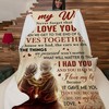 Old Couple Never Forget That I Love You To Wife: Vintage Quilt Bedding Set With Fleece Blanket