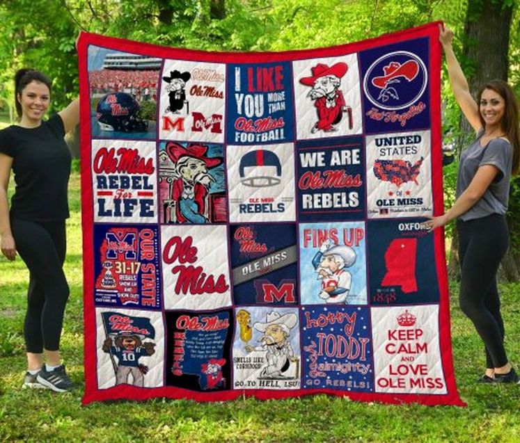 Ole Miss Rebels NCAA Quilt Bedding Set Perfect for Any Fan