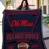 Ole Miss Rebels Ncaa Quilt Bedding Set with Combined Quilt Blanket for Fans