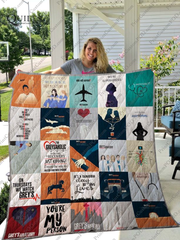 On Thursdays We Watch Grey's Anatomy For Fans Cozy Quilt Blanket