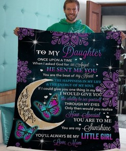 Once Upon A Time, A Daughter Gifted A Beautiful Purple Flower Quilt Blanket By Mom