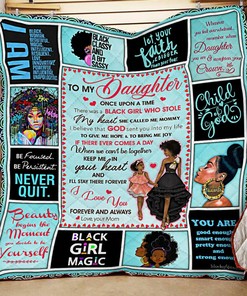 Once Upon A Time, A Daughter Received A Personalized Quilt Blanket Gift From Mom