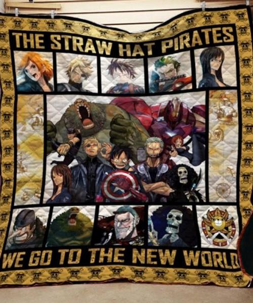 One Piece & Avengers Anime Full Size Quilt Bed Set for Boys
