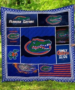 Only Gators Get Out Alive NCAA Florida Gators Collected Great Quilt Bedding Set