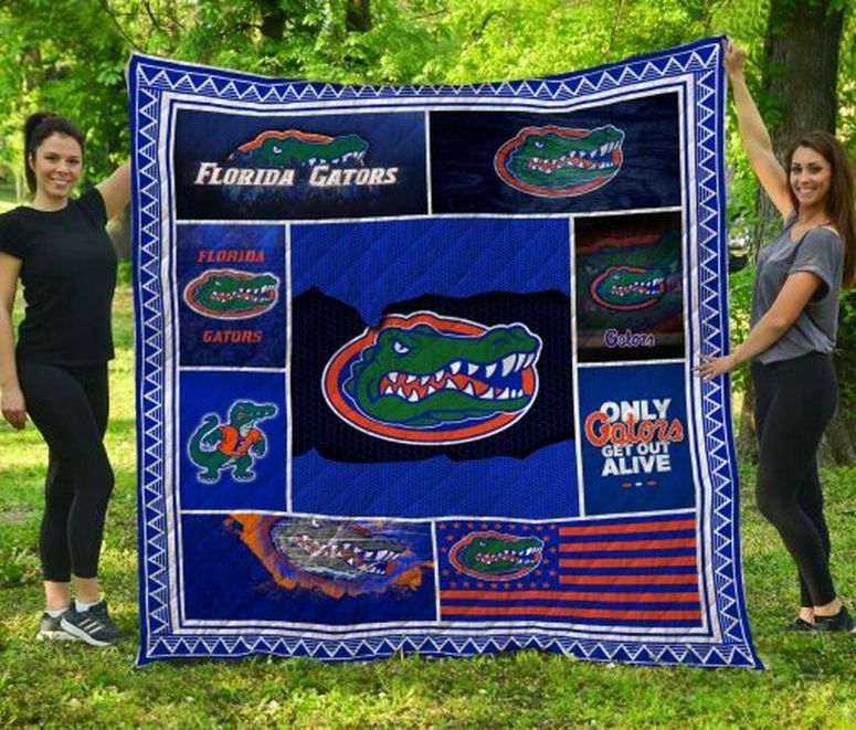 Only Gators Get Out Alive NCAA Florida Gators Collected Great Quilt Bedding Set