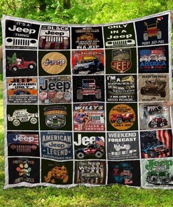 Only In A Jeep: Quilt Bedding Set with Fleece Blanket for Jeep Lovers