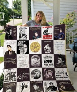 Original Elvis Presley Collection Quilt Blanket - The King of Music for Fans