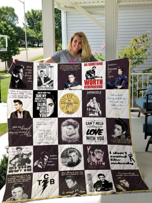 Original Elvis Presley Collection Quilt Blanket - The King of Music for Fans